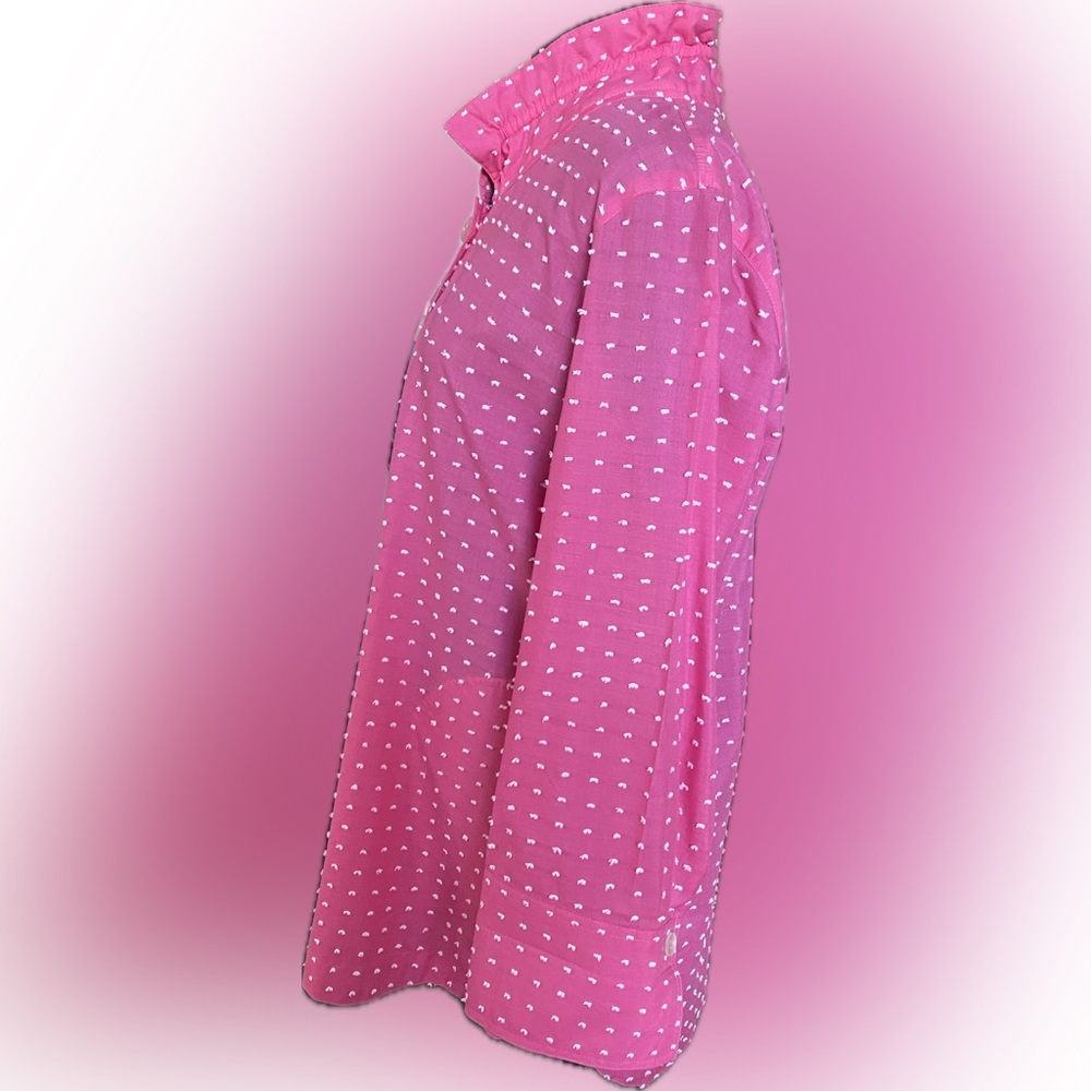 Appleseed’s  Clip Dot Pop Over Blouse/Shirt - Size Medium - NWOT - Picture 4 of 11